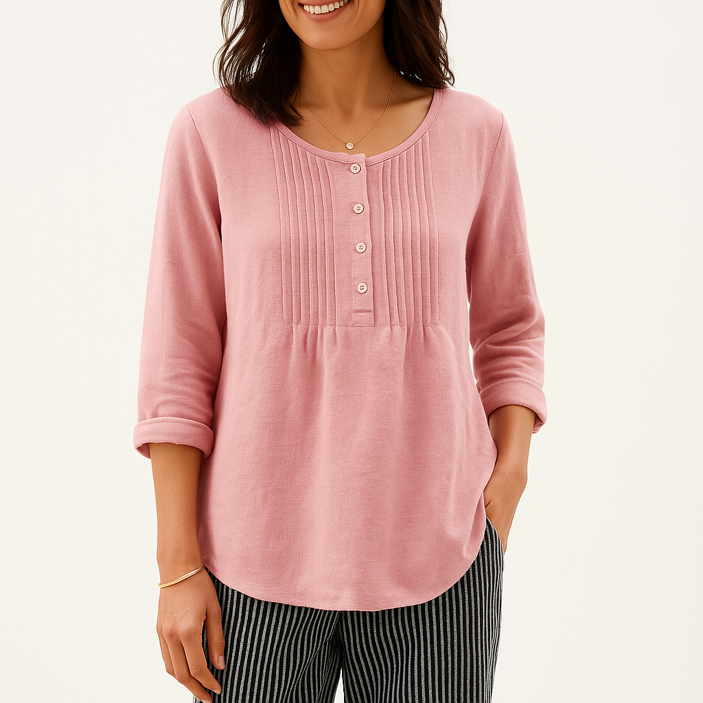 Women's Retro Cotton-Linen Shirt – Vintage-Inspired Casual Blouse