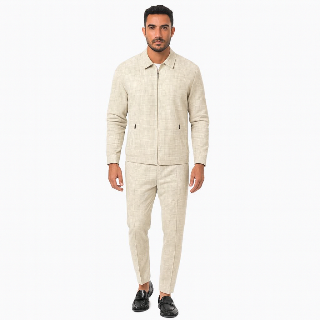 Men’s Athletic 2-Piece Tracksuit Set – Lightweight, Slim Fit, Full Zip