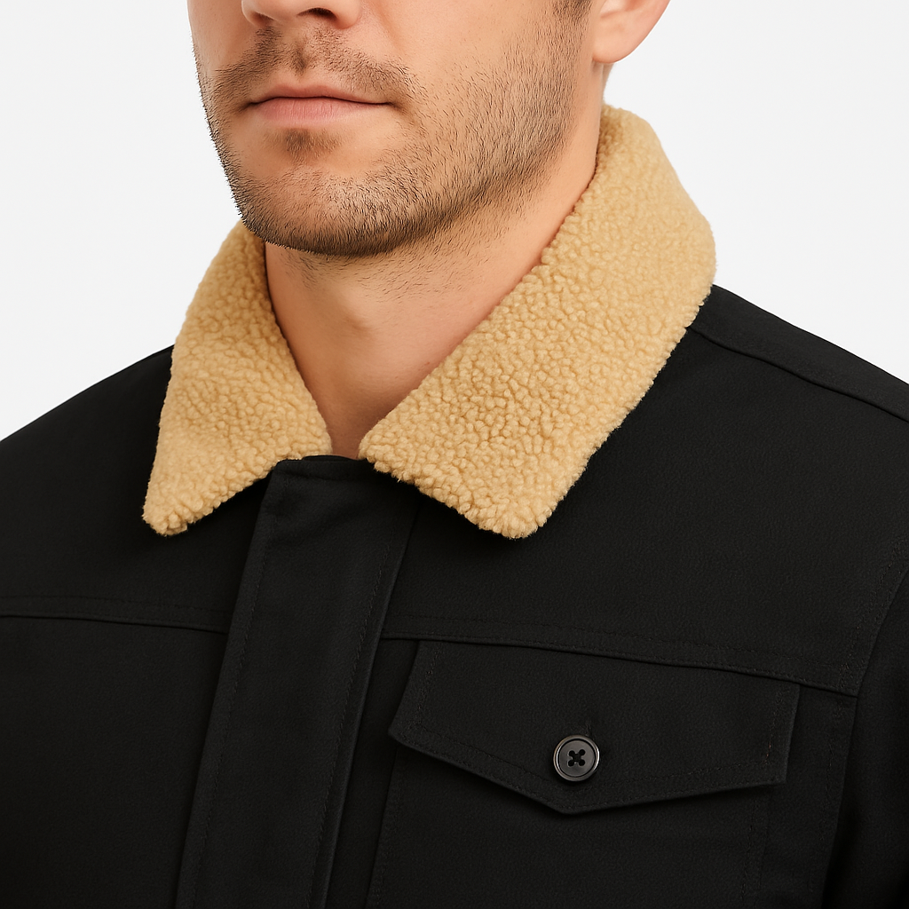 Men’s Tough Sherpa-Lined Bomber Jacket for Classic Cold Style