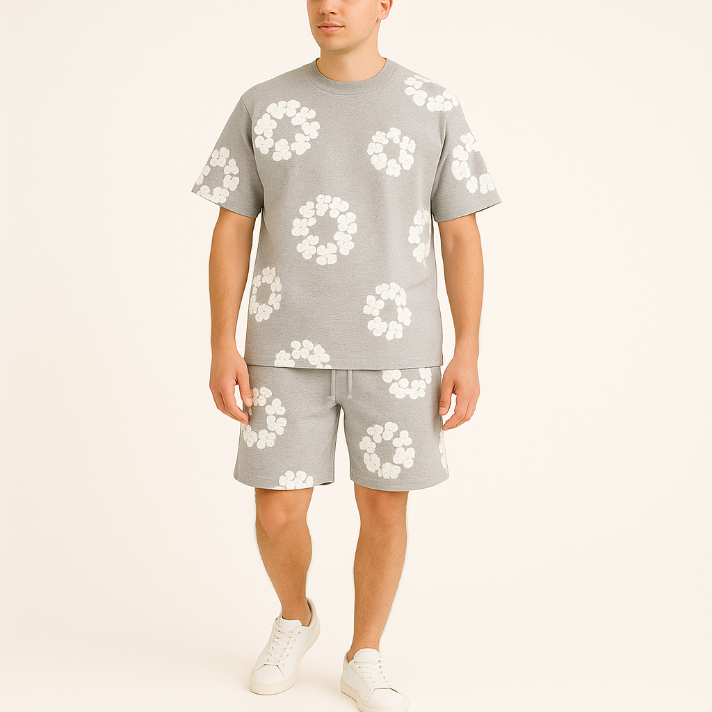 Unisex Cotton T-Shirt & Shorts Set – Lightweight Summer Loungewear