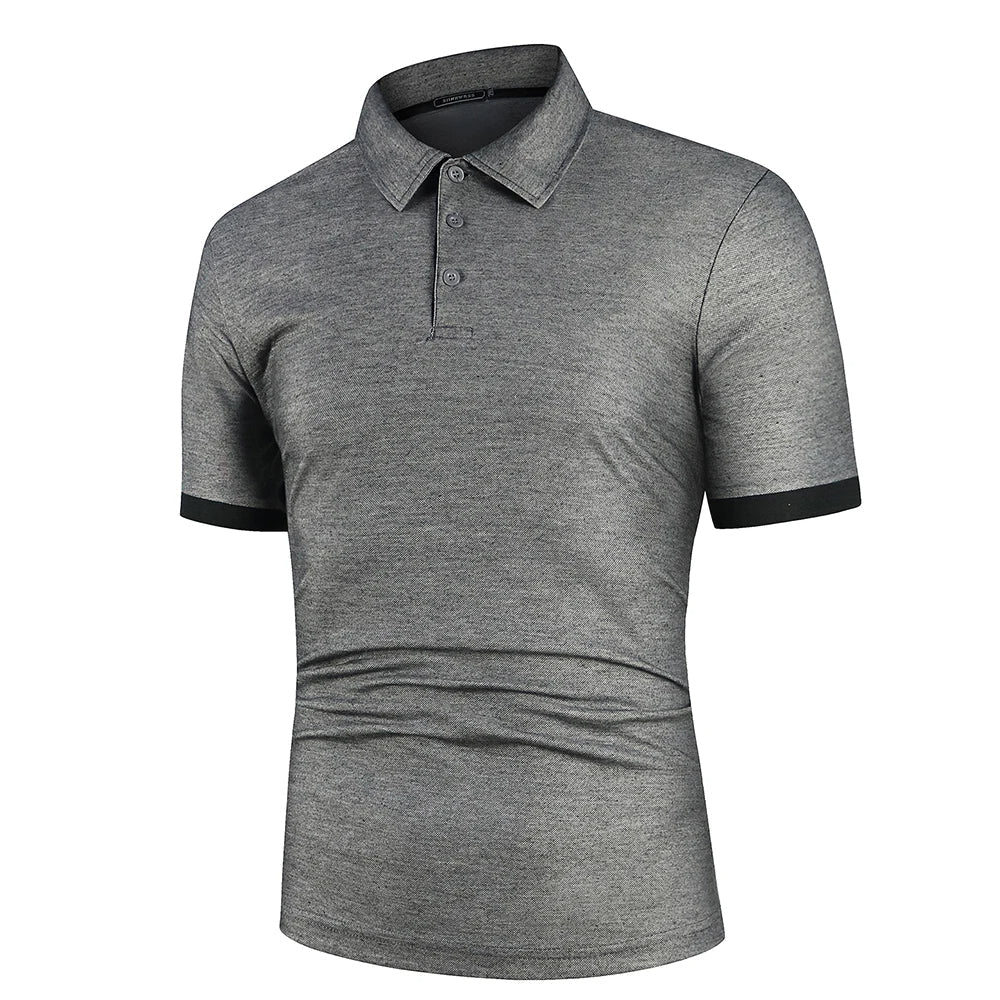Men’s Slim Lightweight Blue Polo Shirt – Smart Spring Top