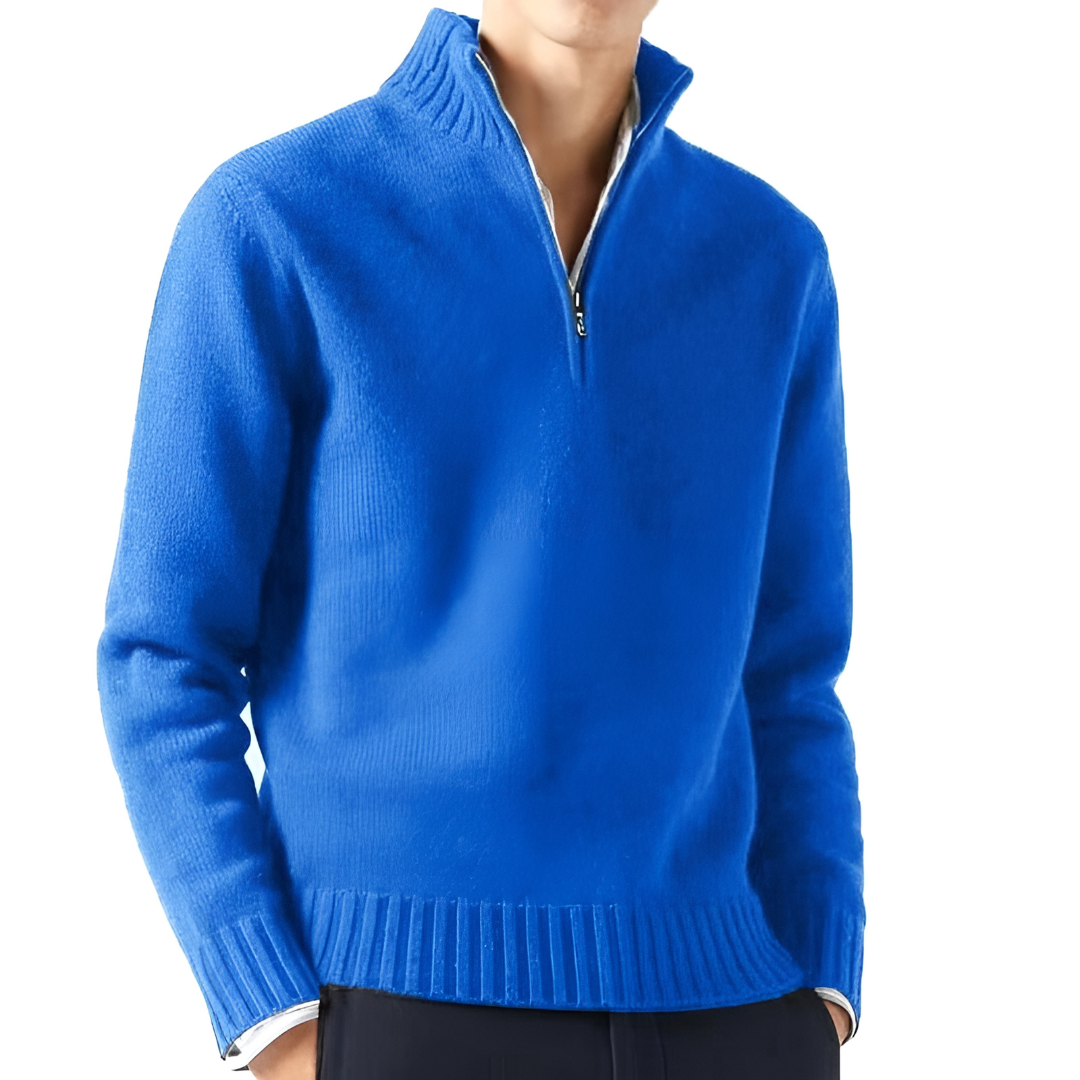Men’s Roll-Neck Knit Jumper – Lightweight Smart Autumn Layer