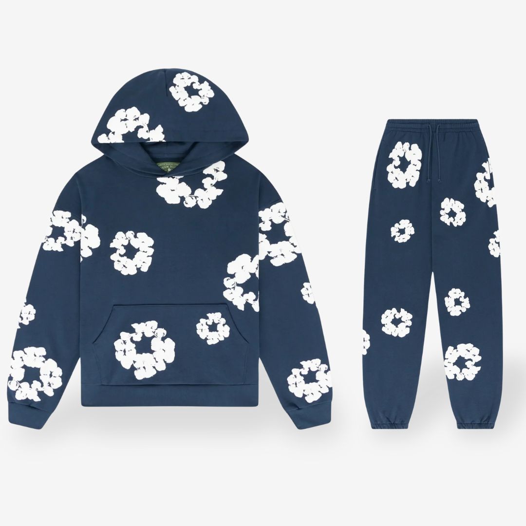 Unisex Floral Print Tracksuit Hoodie & Joggers – Lightweight Lounge Set