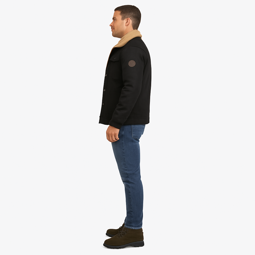 Men’s Tough Sherpa-Lined Bomber Jacket for Classic Cold Style