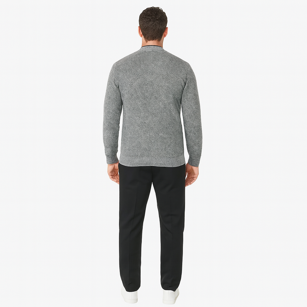 Men’s Classic V-Neck Button Vest – Smart Knit Layer