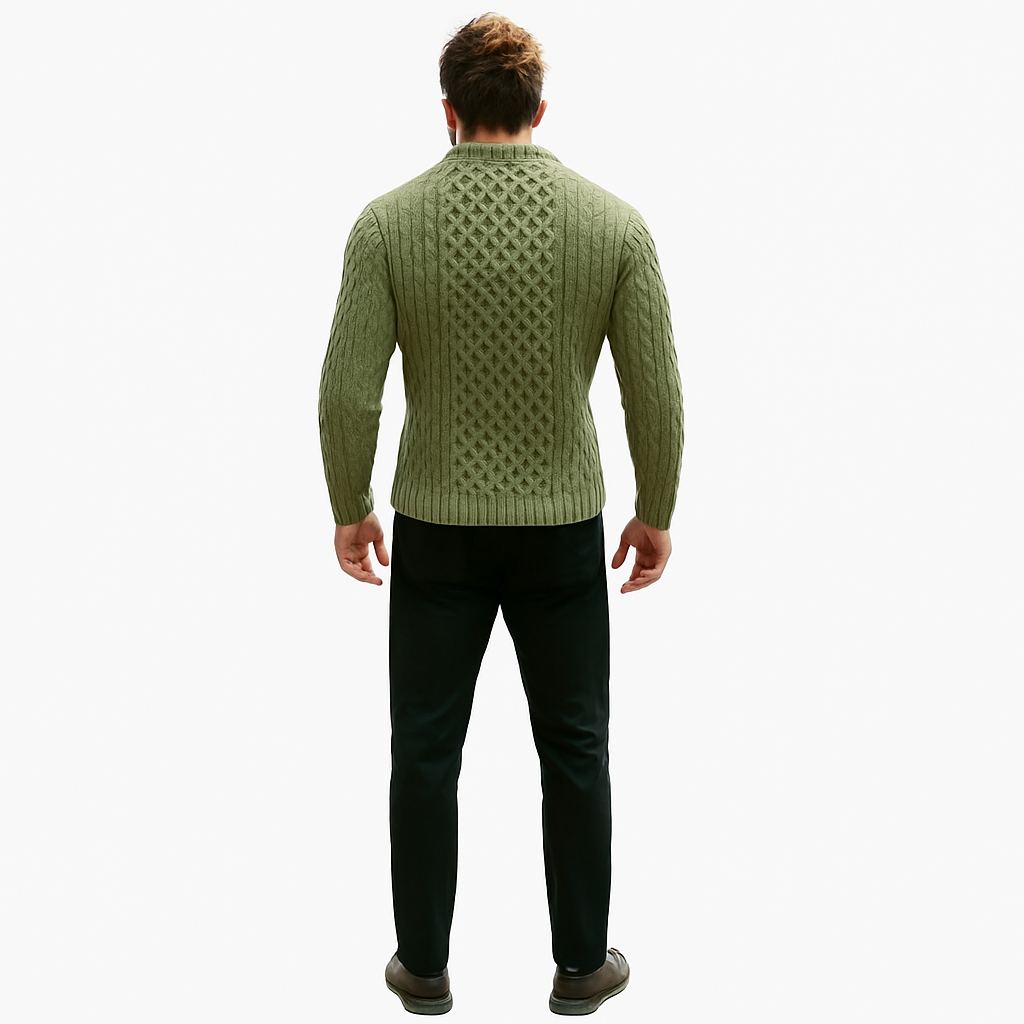 Men’s Premium Knitted Jumper – Warm Wool Blend, Soft Crew-Neck