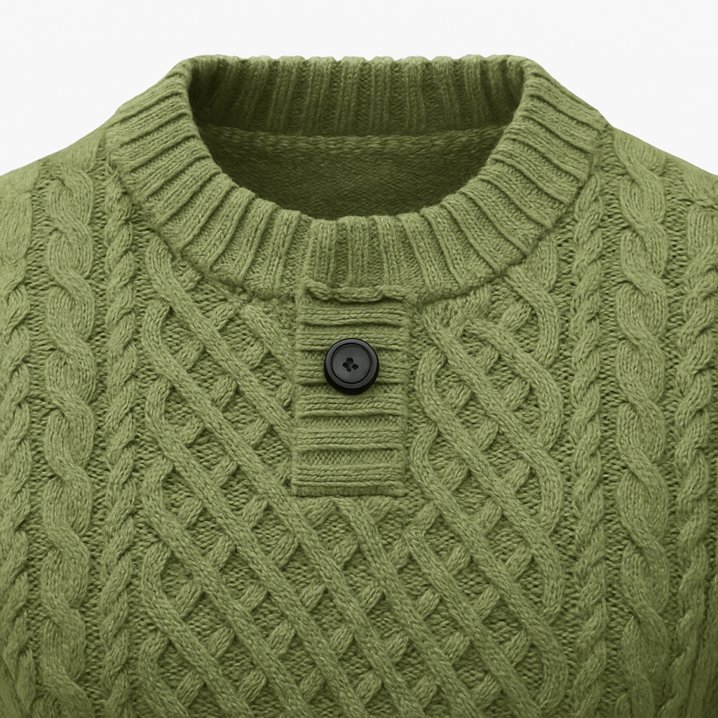 Men’s Premium Knitted Jumper – Warm Wool Blend, Soft Crew-Neck