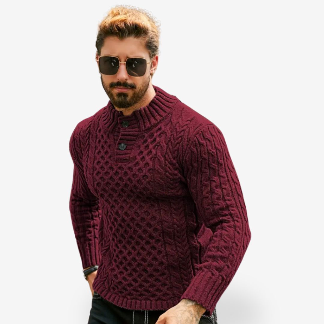 Men’s Premium Knitted Jumper – Warm Wool Blend, Soft Crew-Neck