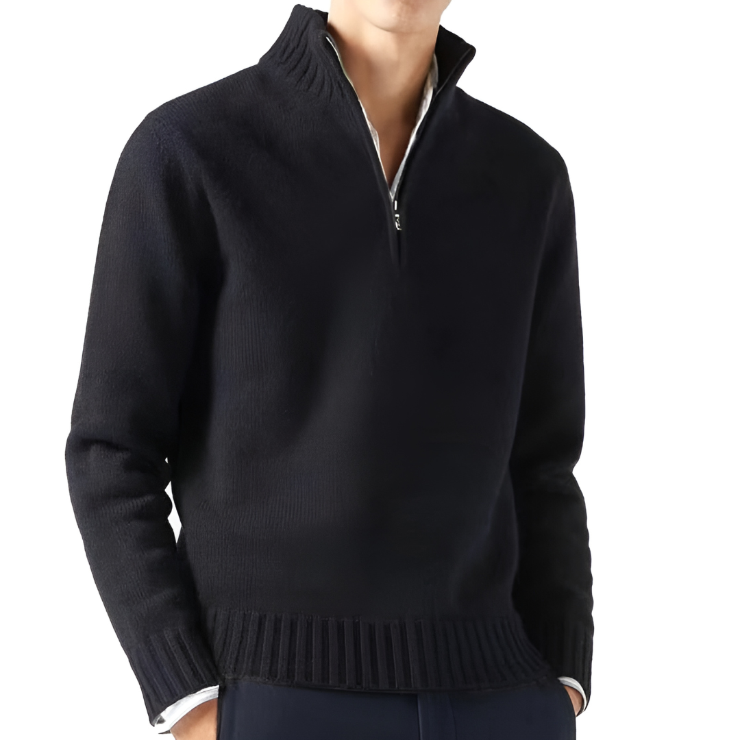 Men’s Roll-Neck Knit Jumper – Lightweight Smart Autumn Layer
