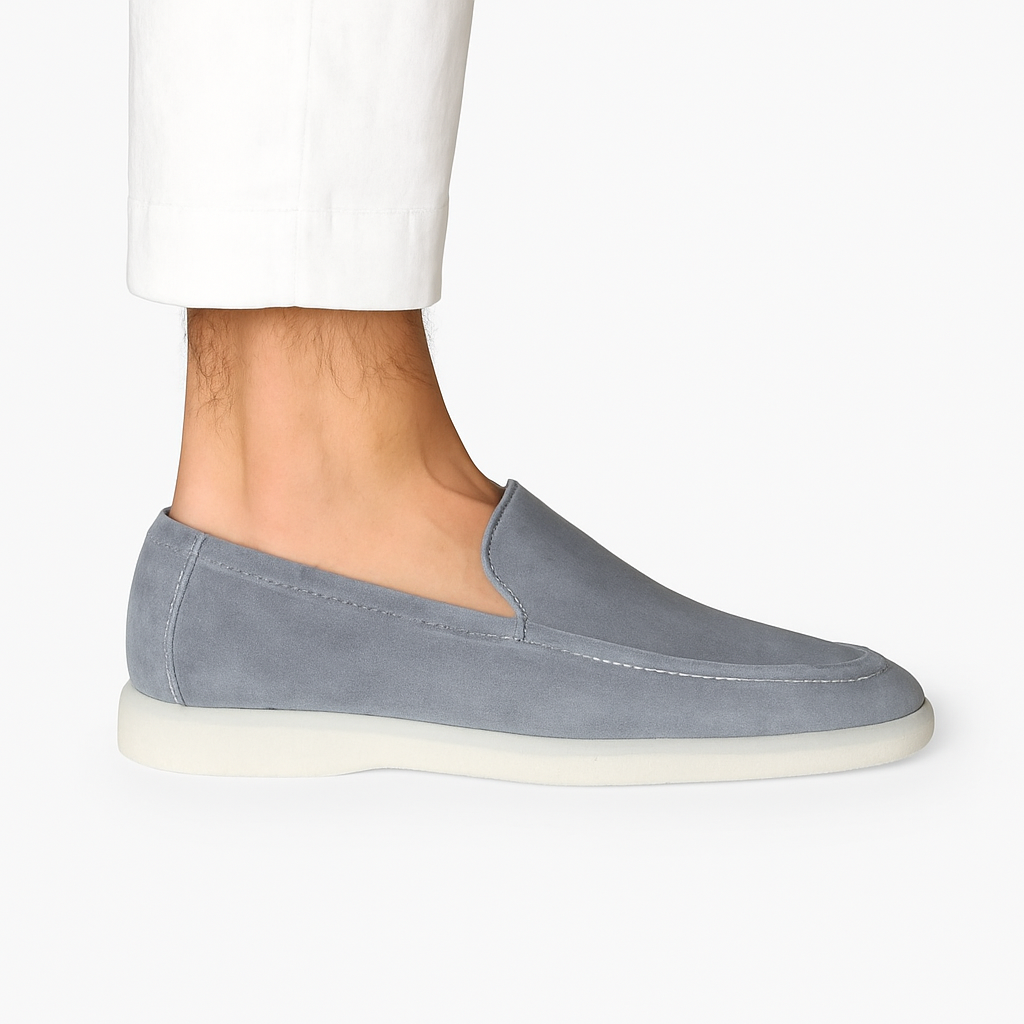 Men’s Suede Loafers – Luxury Penny & Tassel, Soft Slip-On