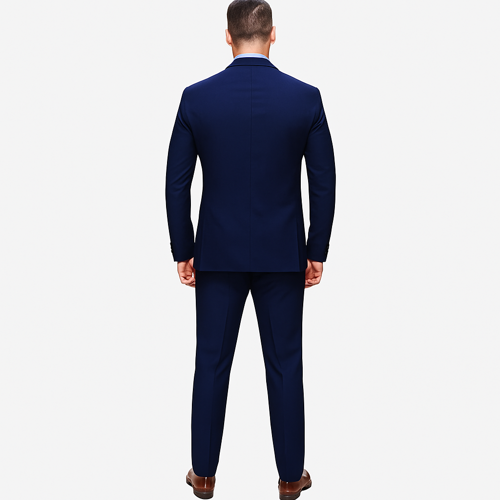 Men’s 2-Piece Stand Collar Suit – Tailored Slim-Fit Tailoring