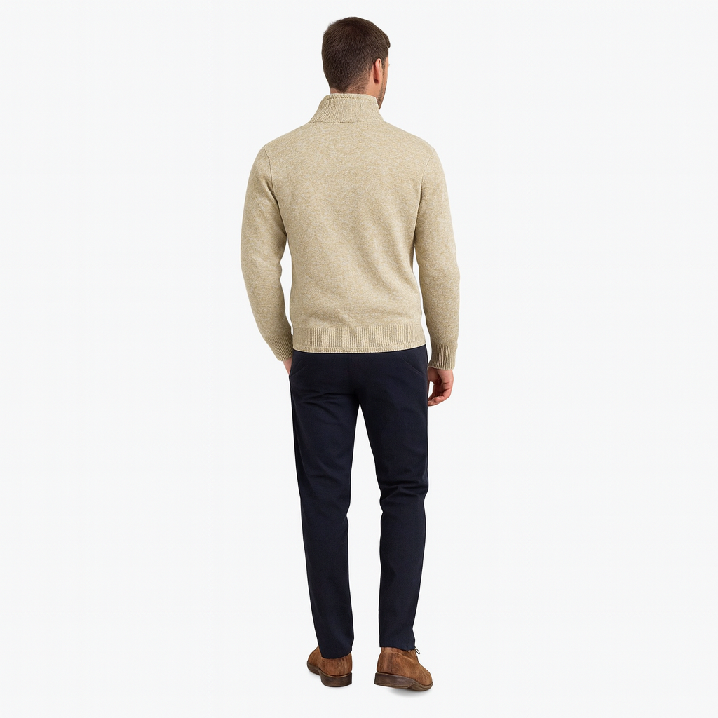 Men’s Lightweight Zip-Up Knit Jumper – Smart Layering Top