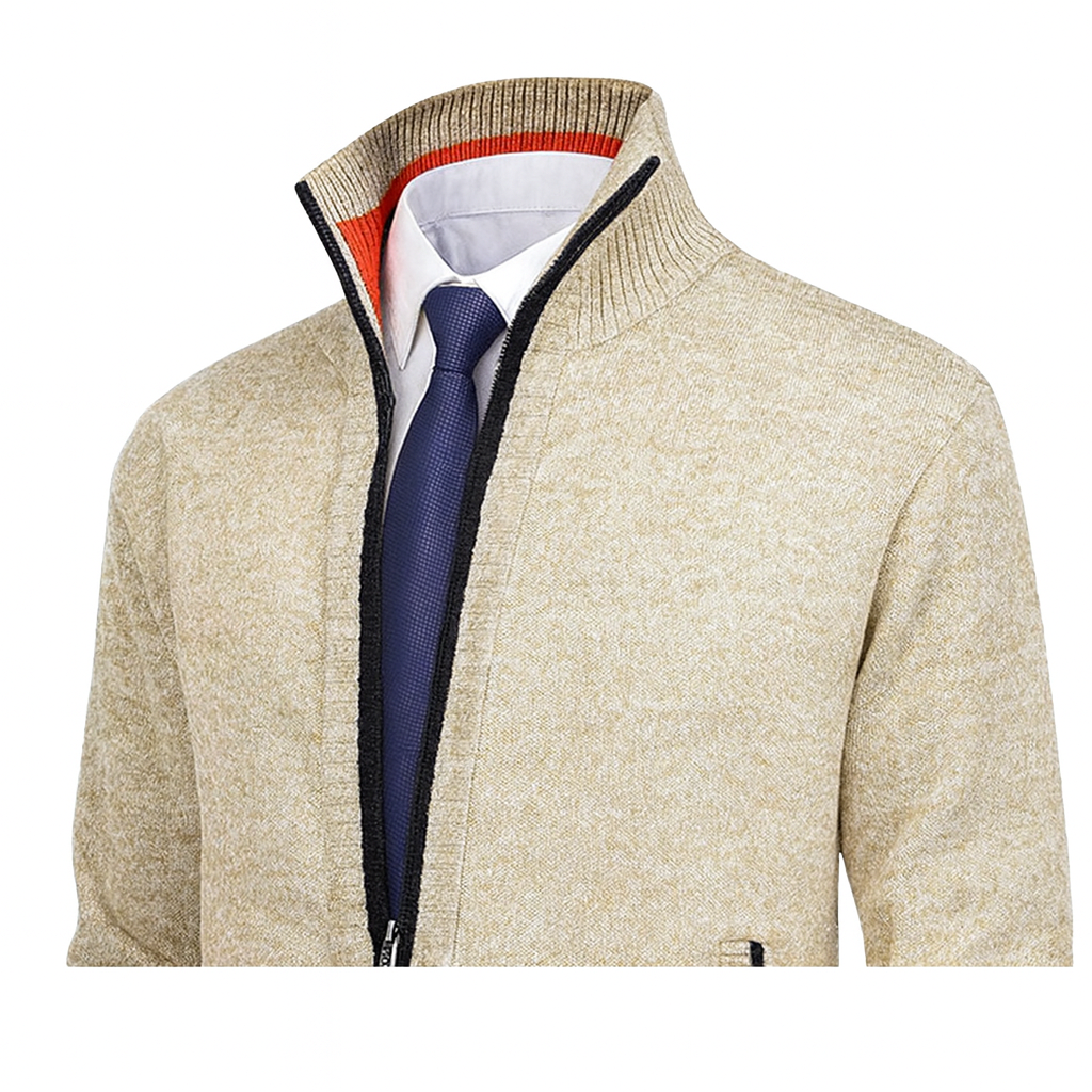 Men’s Lightweight Zip-Up Knit Jumper – Smart Layering Top
