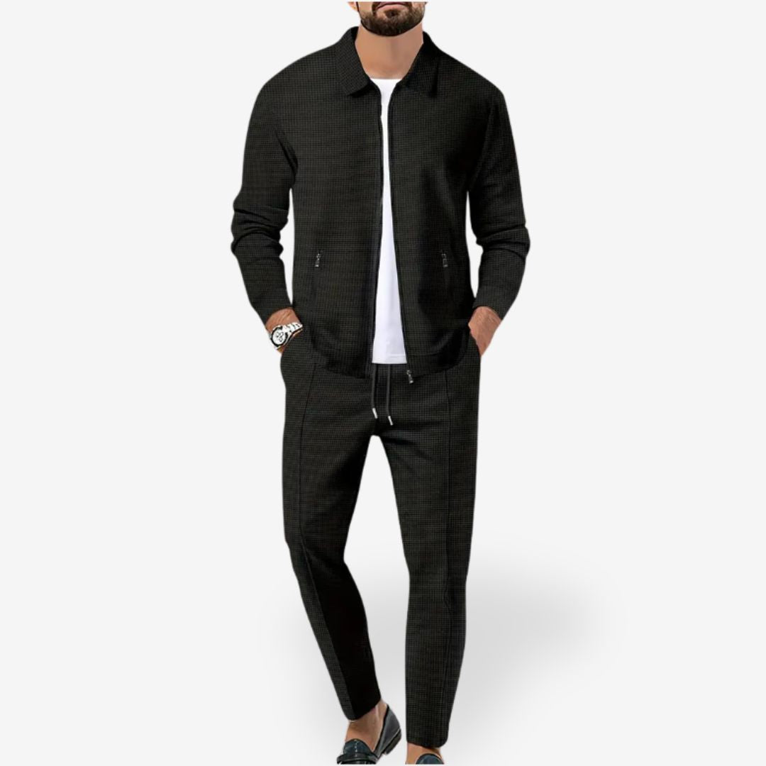 Men’s Athletic 2-Piece Tracksuit Set – Lightweight, Slim Fit, Full Zip