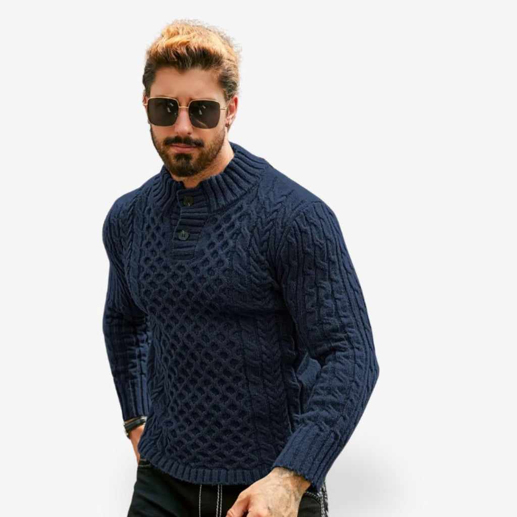 Men’s Premium Knitted Jumper – Warm Wool Blend, Soft Crew-Neck