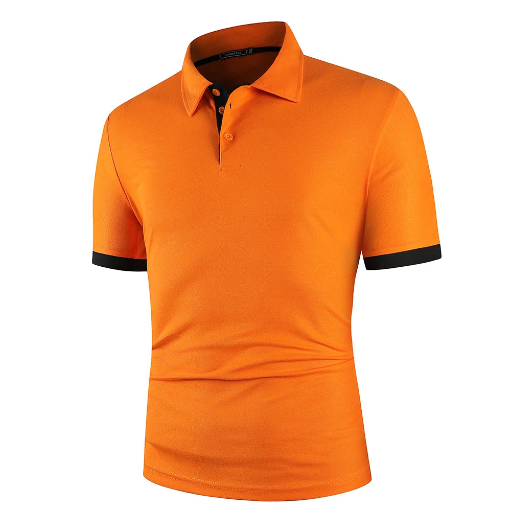 Men’s Slim Lightweight Blue Polo Shirt – Smart Spring Top