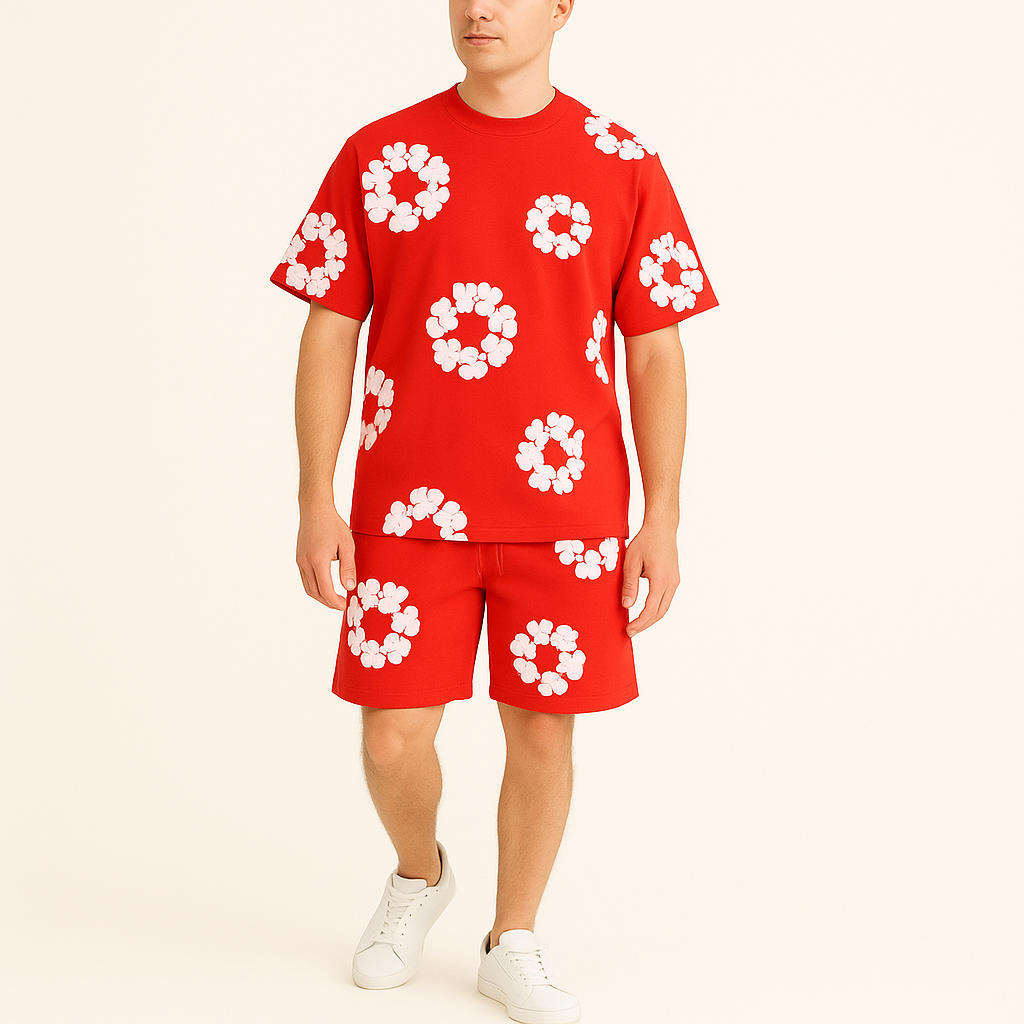 Unisex Cotton T-Shirt & Shorts Set – Lightweight Summer Loungewear