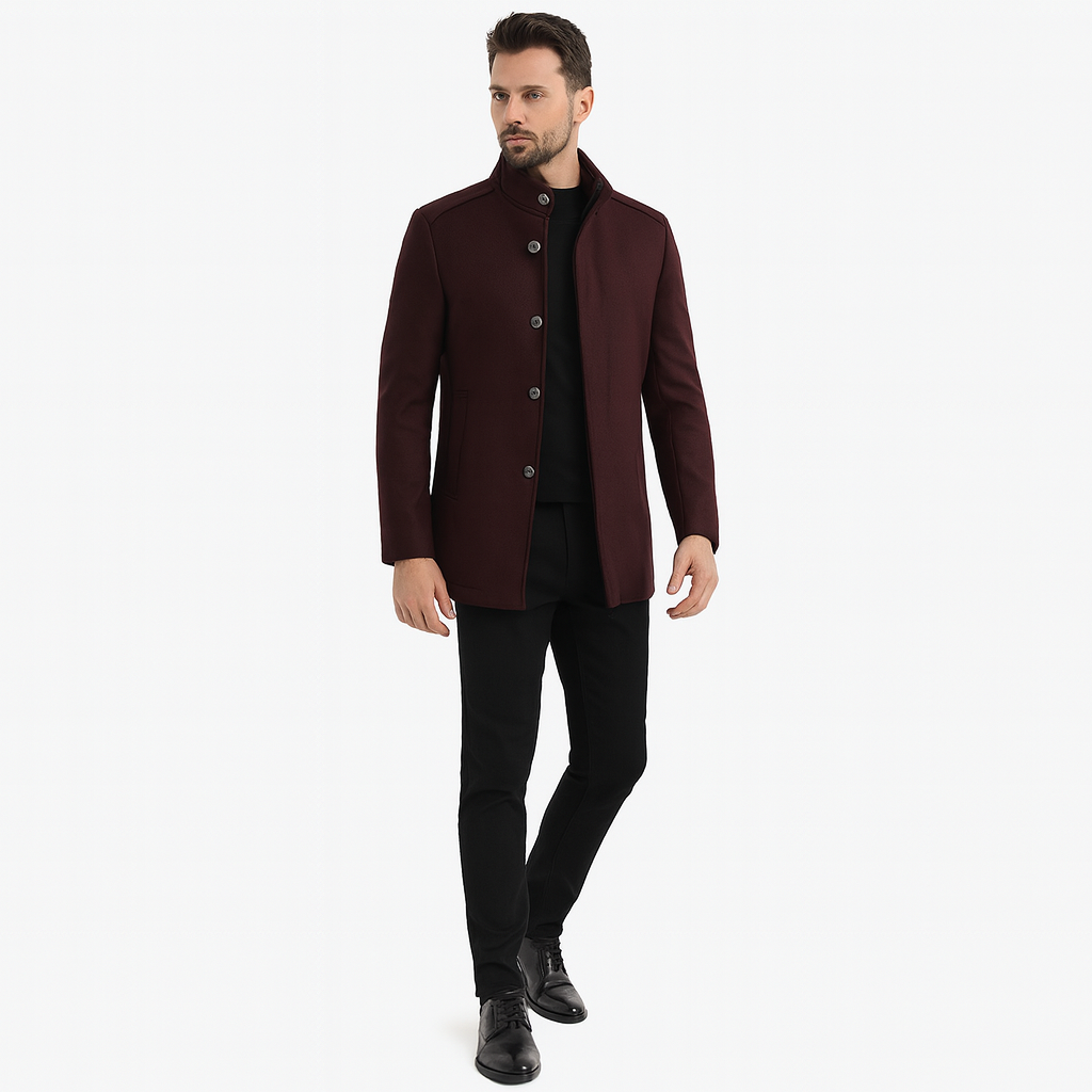 Men’s Wool Windproof Jacket – Stylish Warm Outdoor Layer