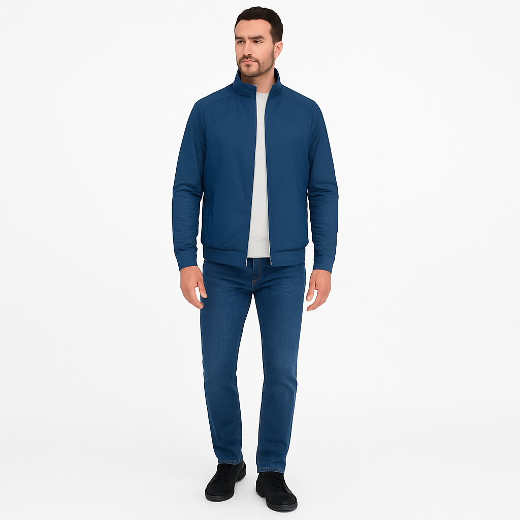 Men’s Lightweight Wool Blend Blazer for Autumn Smart-Casual