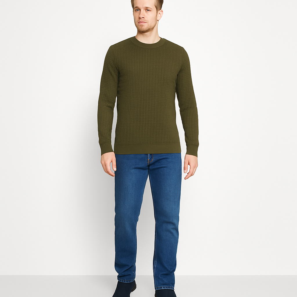 Men’s Casual Lightweight Crew Jumper – Everyday Knit Layer