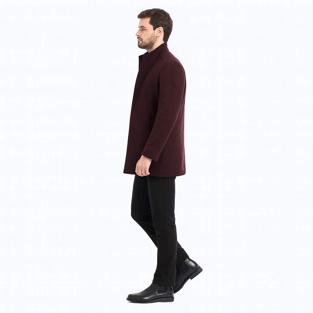 Men’s Wool Windproof Jacket – Stylish Warm Outdoor Layer