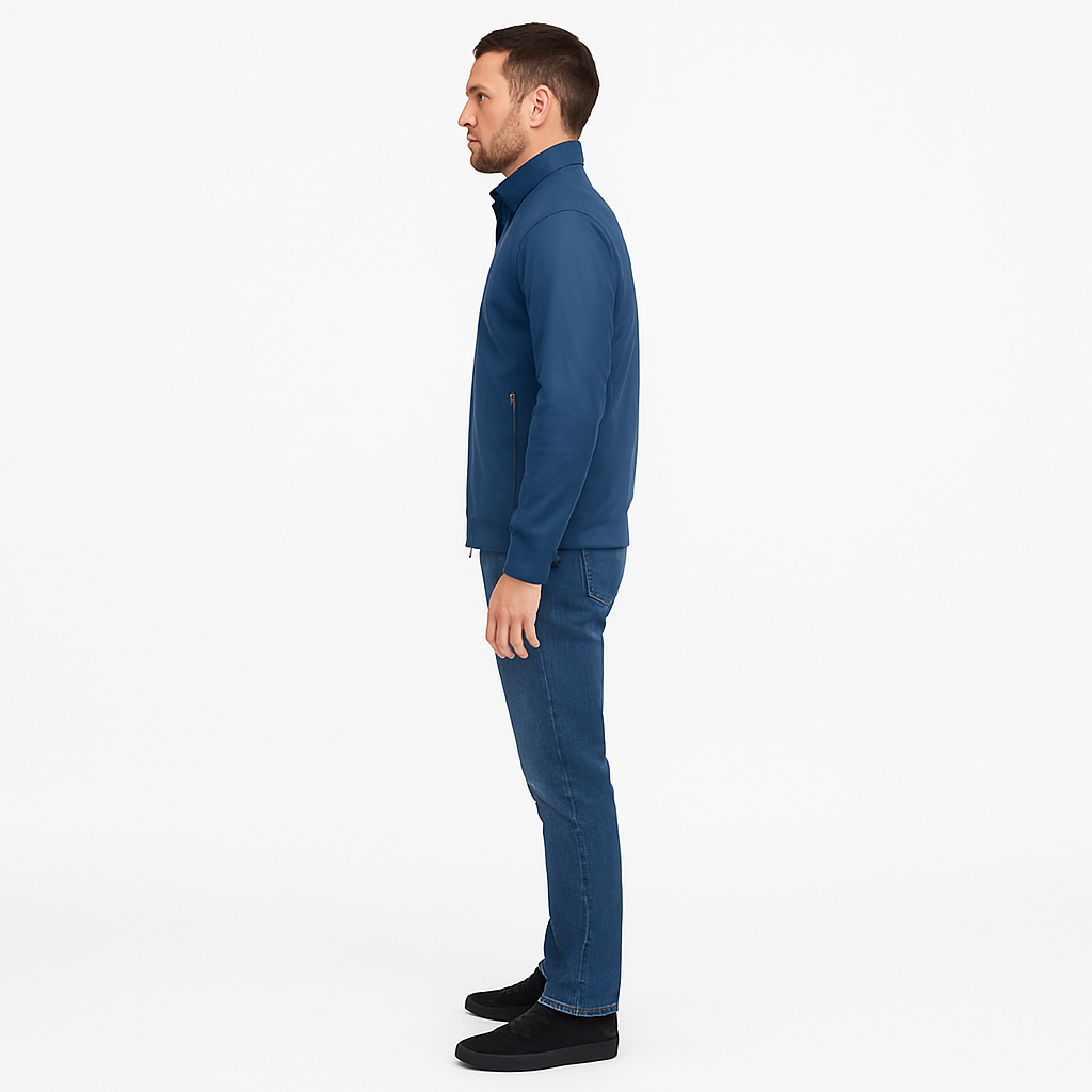 Men’s Lightweight Wool Blend Blazer for Autumn Smart-Casual