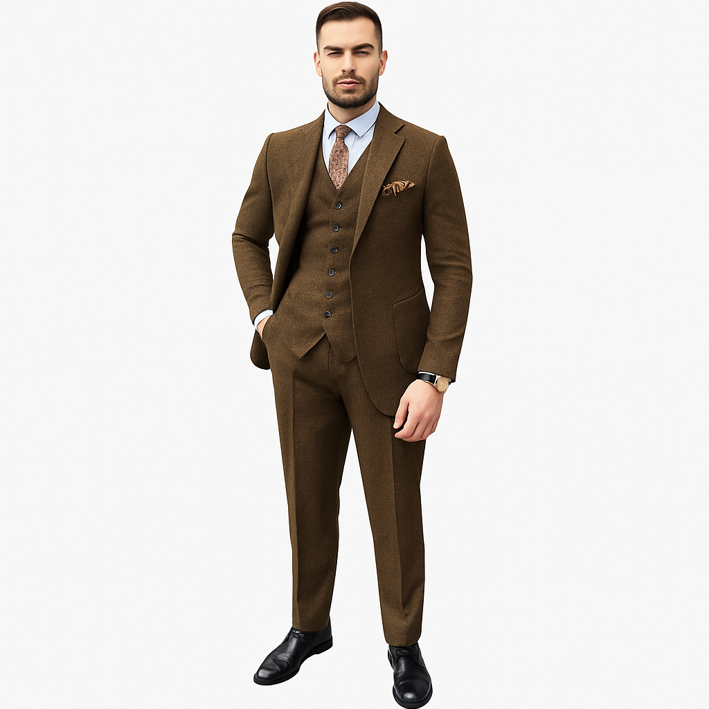 Men’s 3-Piece Suit – Tailored Waistcoat Set in Slim Fit