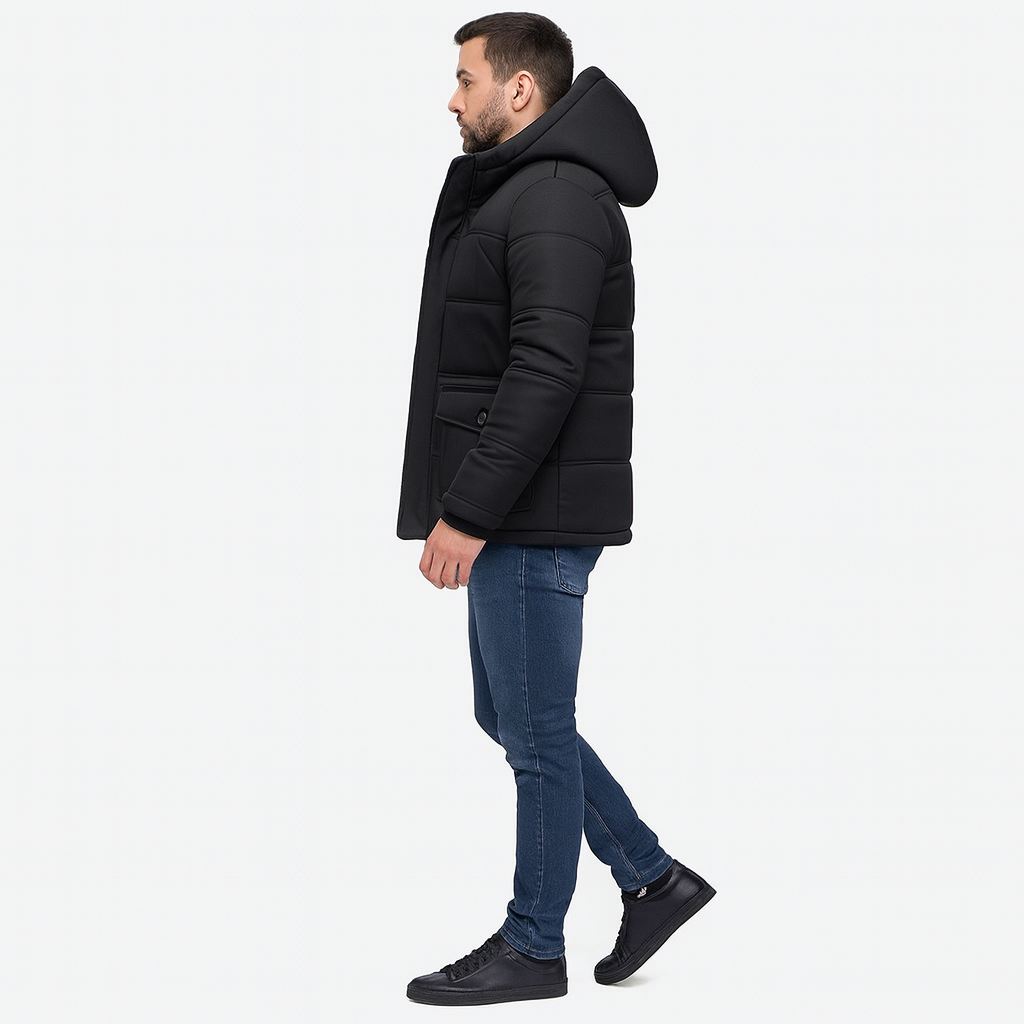 Men’s Luxury Fleece-Lined Long Winter Coat – Warm Elegant Overcoat