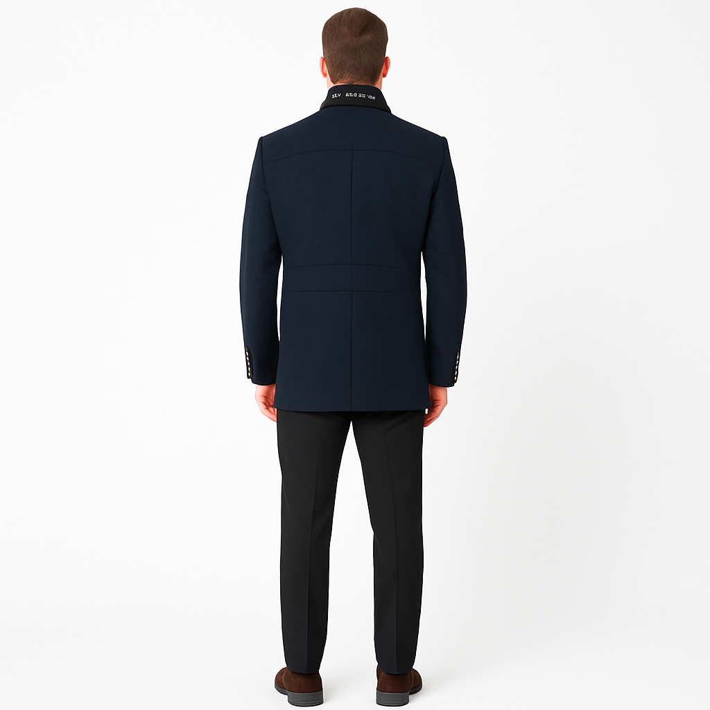 Men’s Wool-Cashmere Coat with Detachable Scarf – Smart Winter Layer