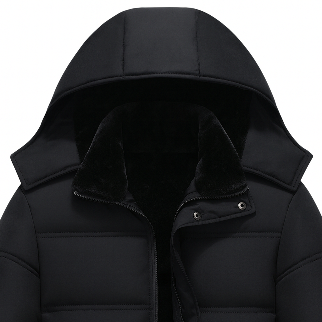 Men’s Luxury Fleece-Lined Long Winter Coat – Warm Elegant Overcoat
