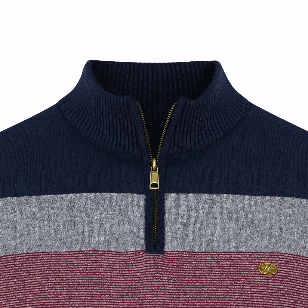 Men’s Trendy Striped Sweater – Fashionable Knit Layer for Spring