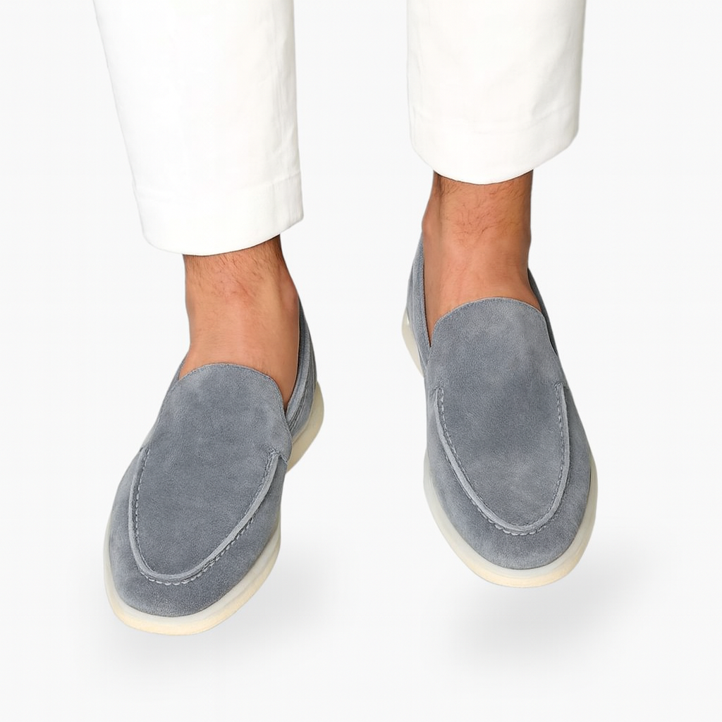 Men’s Suede Loafers – Luxury Penny & Tassel, Soft Slip-On