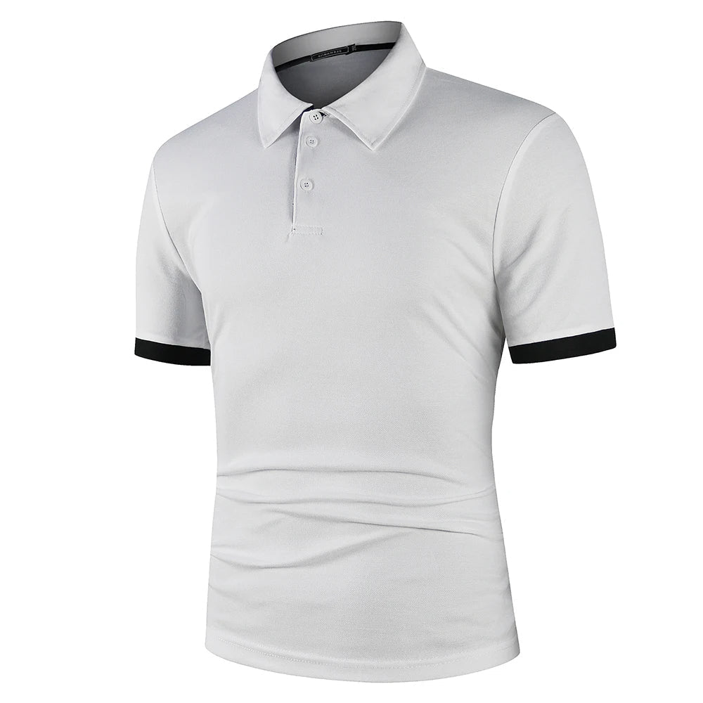 Men’s Slim Lightweight Blue Polo Shirt – Smart Spring Top