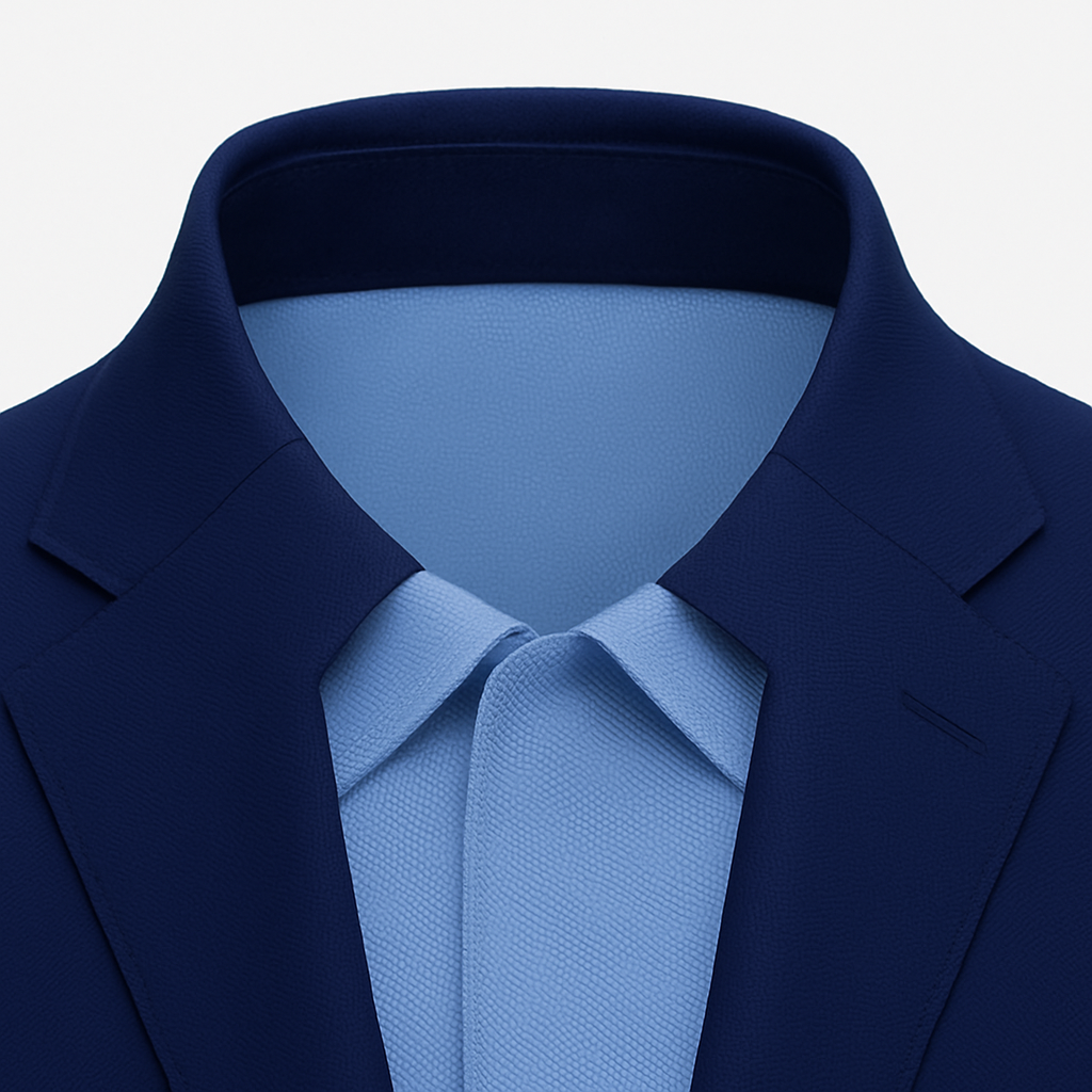 Men’s 2-Piece Stand Collar Suit – Tailored Slim-Fit Tailoring