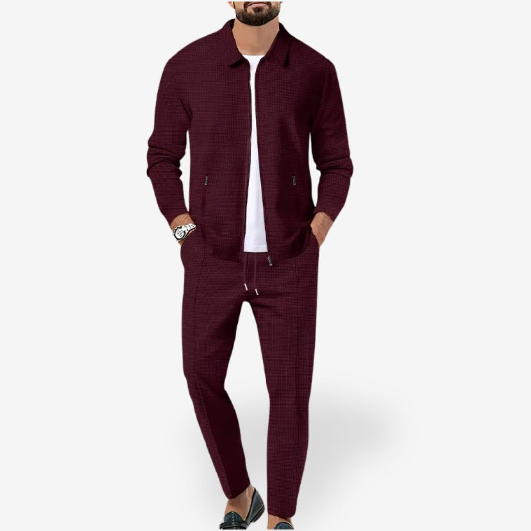 Men’s Athletic 2-Piece Tracksuit Set – Lightweight, Slim Fit, Full Zip