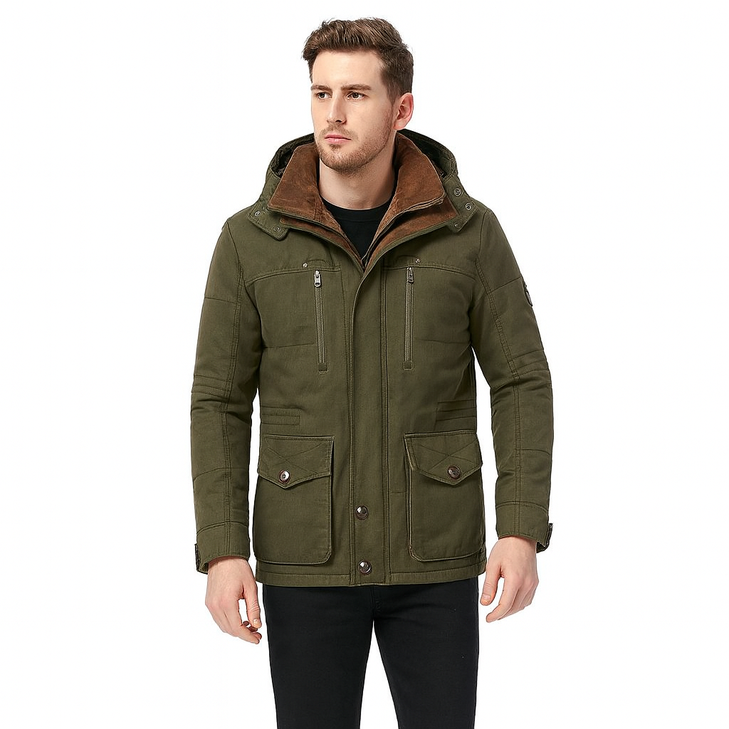 Men’s Lined Jacket – Warm Quilted or Fleece Layering Coat