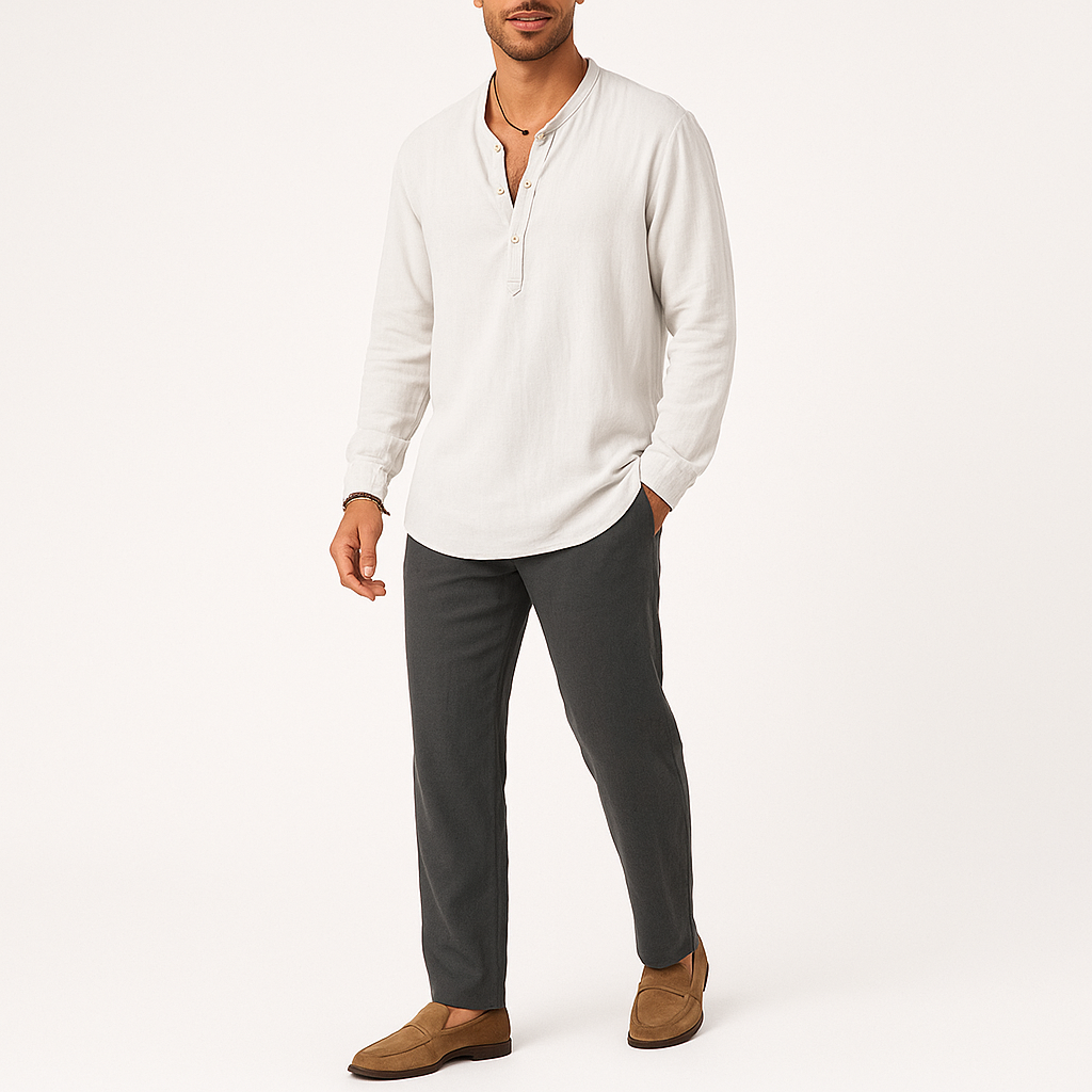 Men's Short Sleeve Cotton Shirt – Lightweight Summer Casual