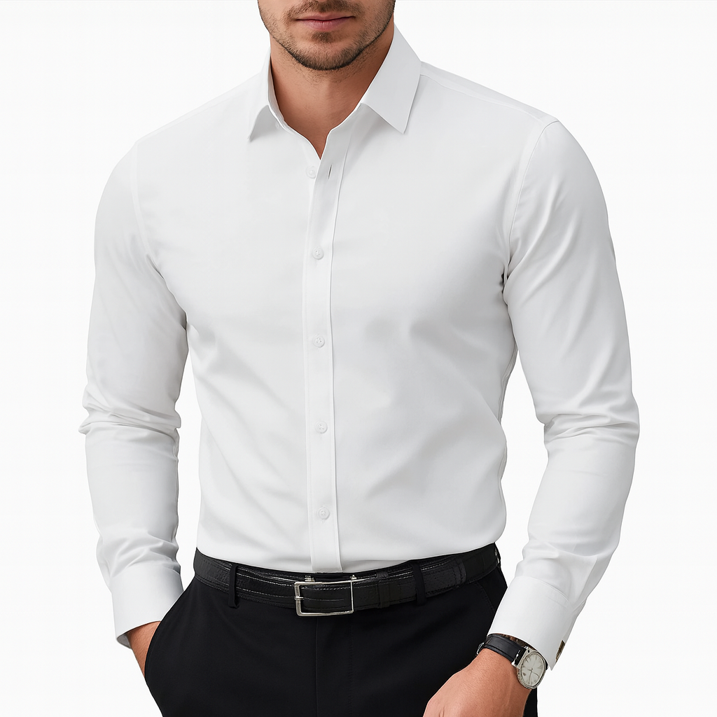 Men’s Classic French Cuff Shirt with Cufflinks – Dress Shirt