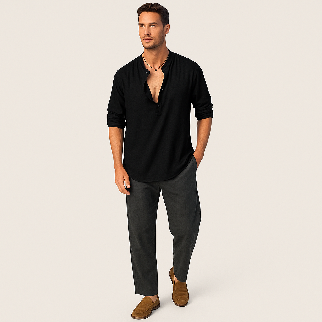Men's Short Sleeve Cotton Shirt – Lightweight Summer Casual