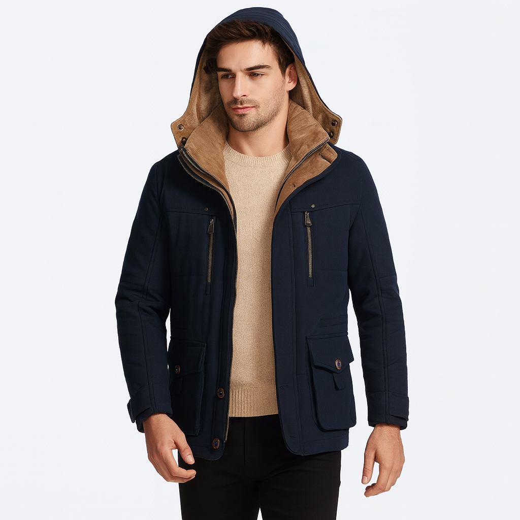 Men’s Lined Jacket – Warm Quilted or Fleece Layering Coat