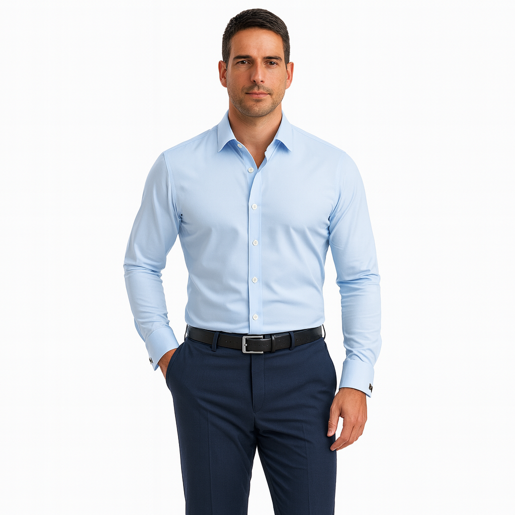 Men’s Classic French Cuff Shirt with Cufflinks – Dress Shirt