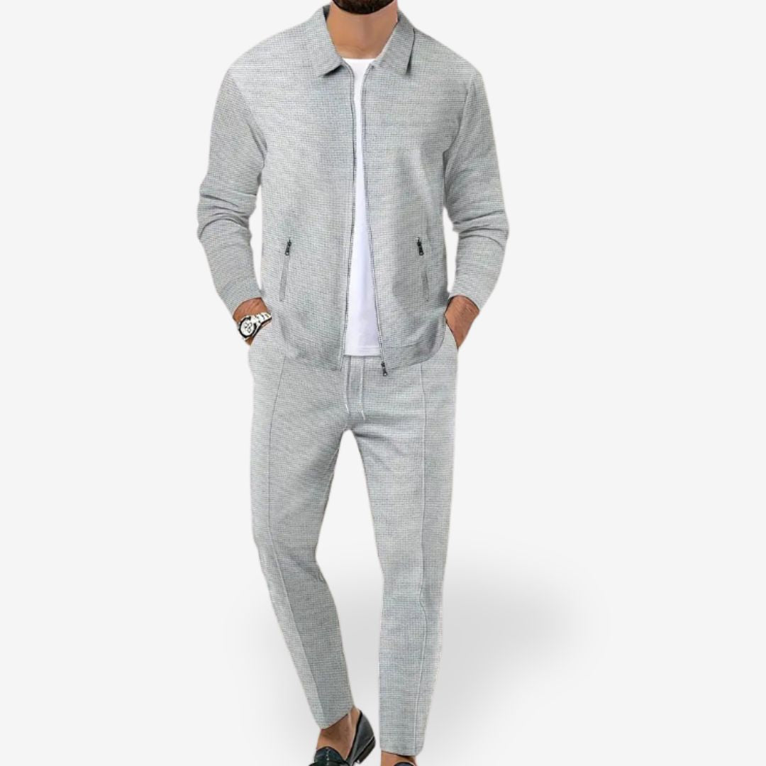 Men’s Athletic 2-Piece Tracksuit Set – Lightweight, Slim Fit, Full Zip