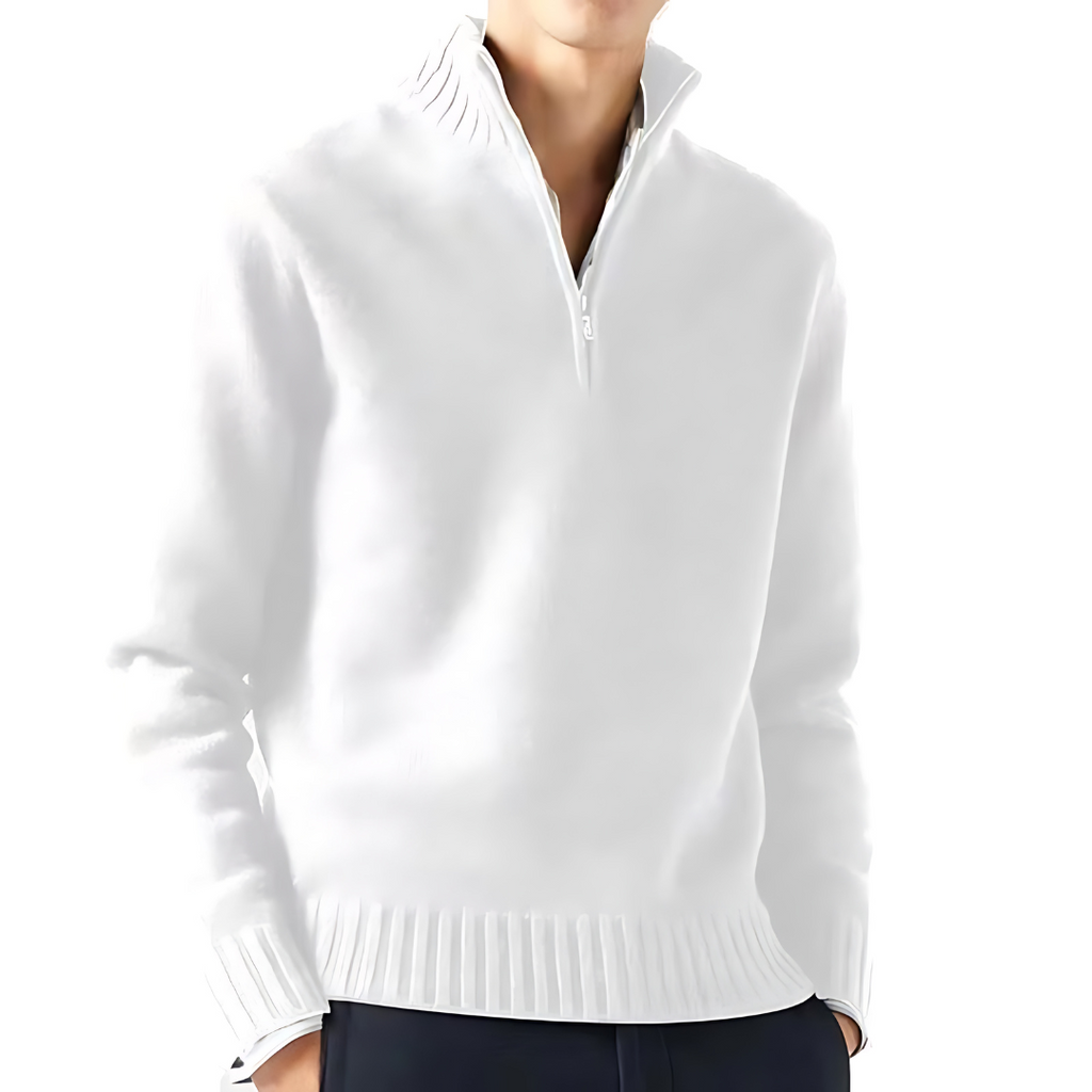 Men’s Roll-Neck Knit Jumper – Lightweight Smart Autumn Layer