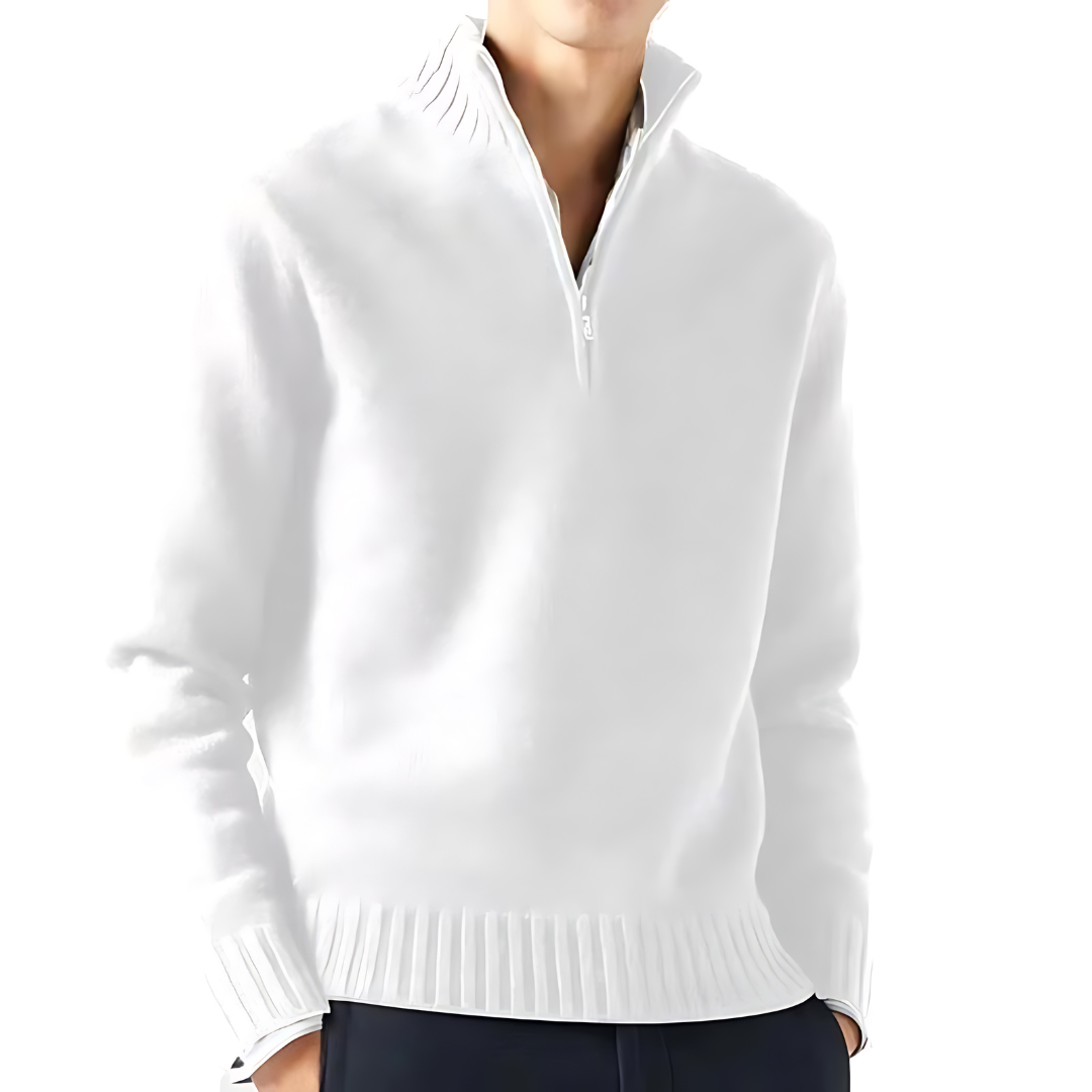 Men’s Roll-Neck Knit Jumper – Lightweight Smart Autumn Layer