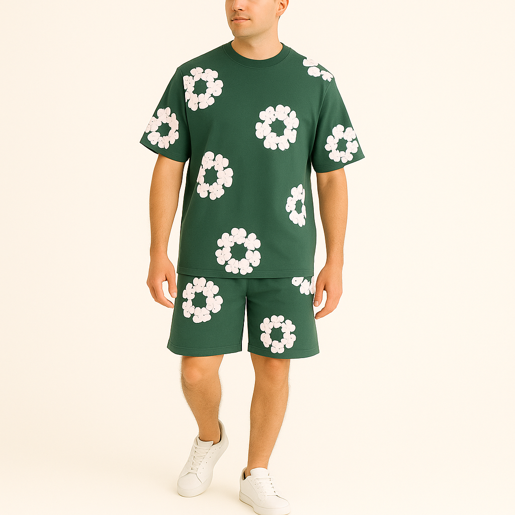 Unisex Cotton T-Shirt & Shorts Set – Lightweight Summer Loungewear