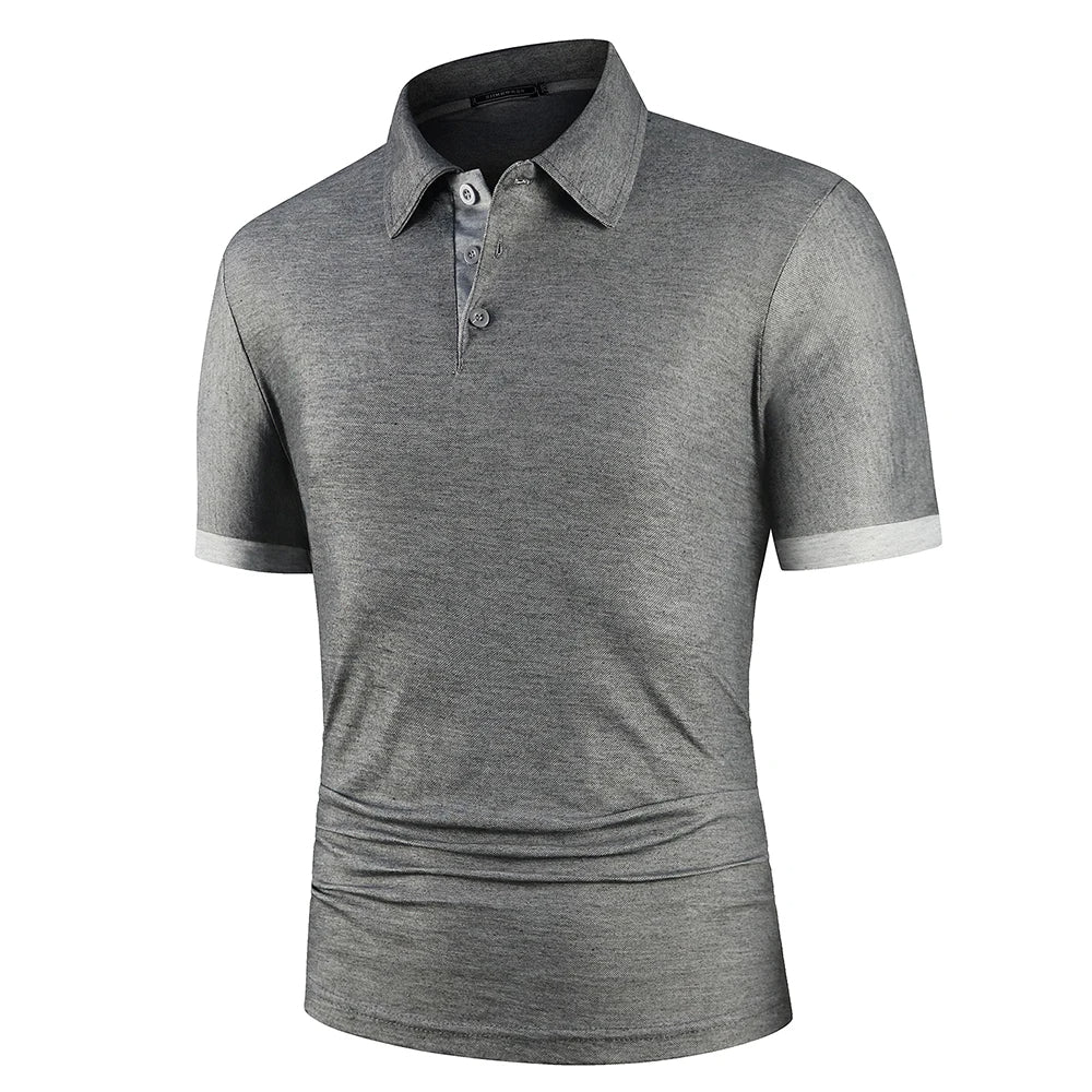 Men’s Slim Lightweight Blue Polo Shirt – Smart Spring Top