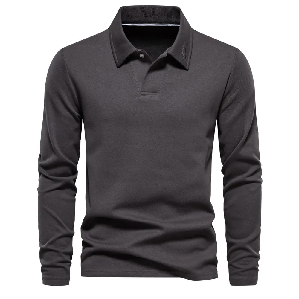 Men’s Knit Polo Sweater – Lightweight Smart Spring Layer