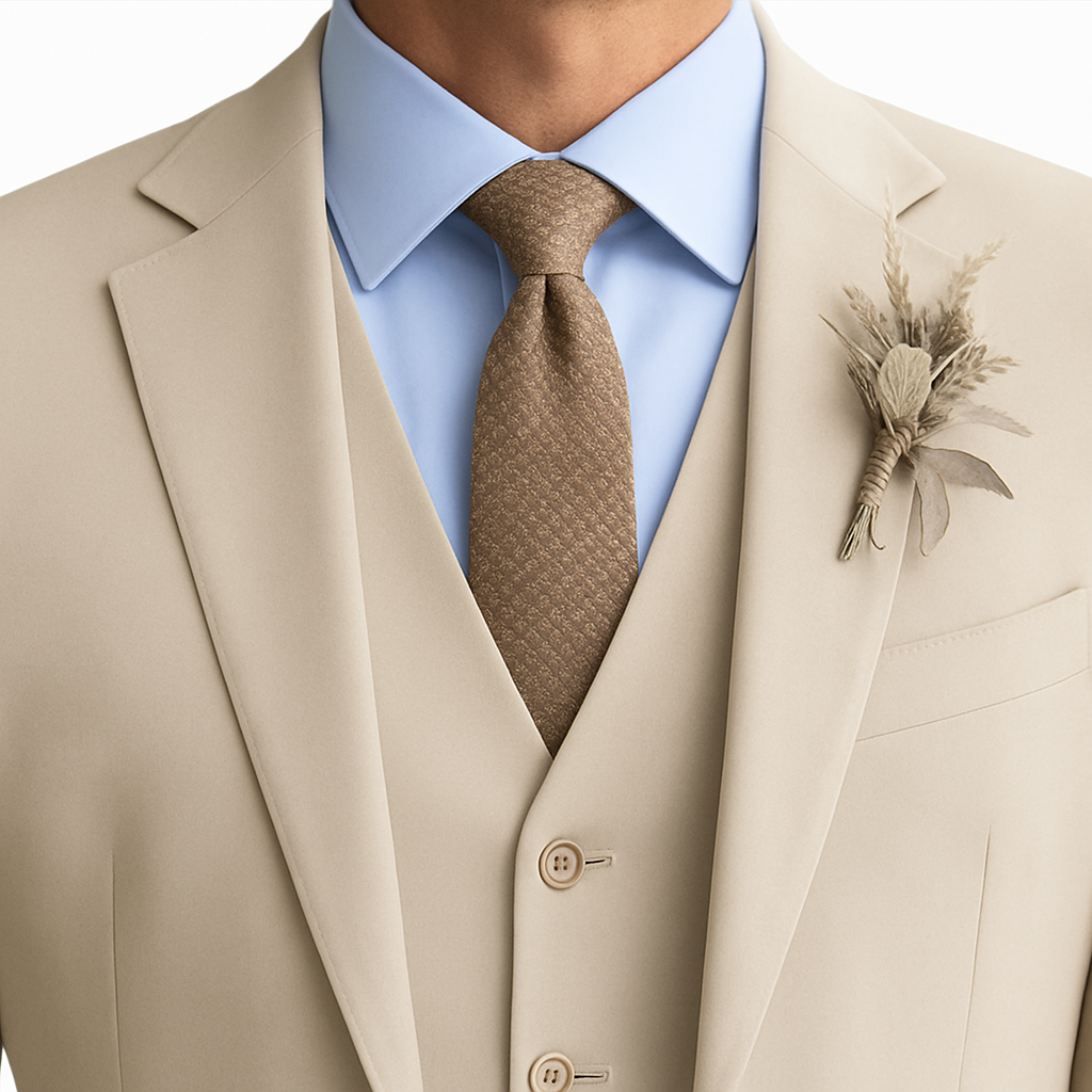 Men’s 3-Piece Suit – Tailored Waistcoat Set, Slim-Fit Formal Wear