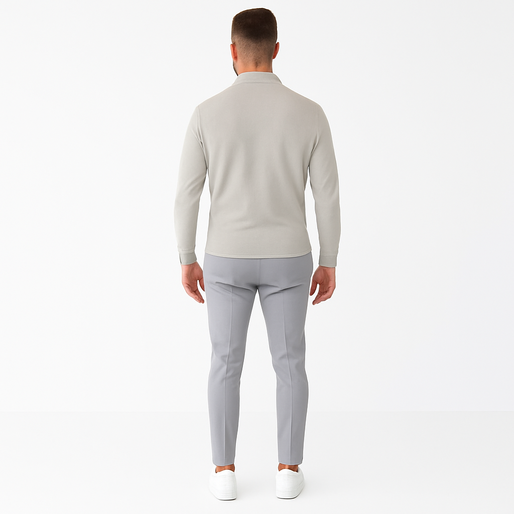 Men’s Lightweight Half-Zip Jumper—Layered Smart-Casual Style