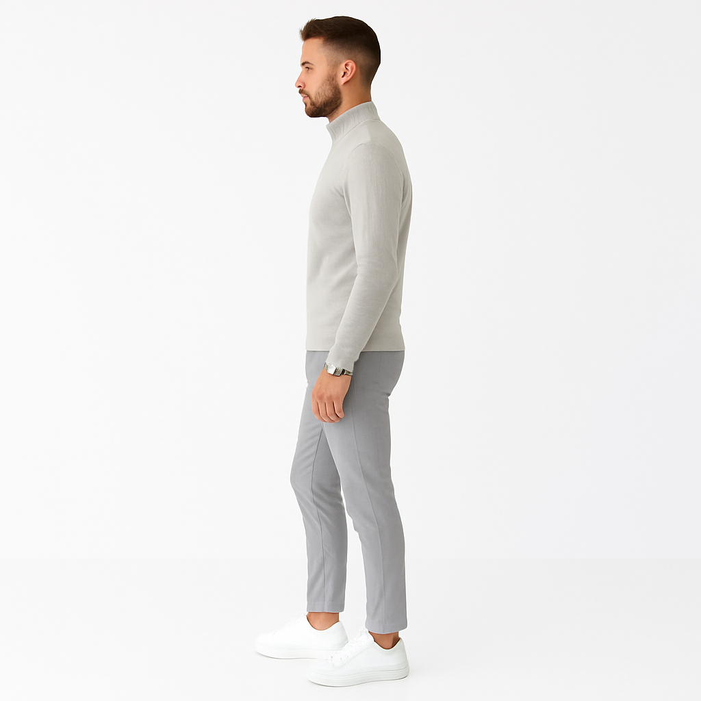 Men’s Lightweight Half-Zip Jumper—Layered Smart-Casual Style